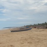 Looking right up Karumkulam Beach