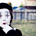 Mime 'surprise', by Lauren Macdonald