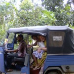 Millicent Scott in a Tuk Tuk