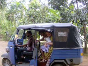 Millicent Scott in a Tuk Tuk