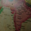 globe map india