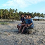 Spending some time with my host family on the beach