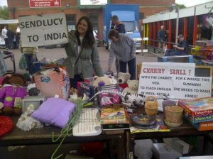 Lucy Allcock raised over £300 by doing a car boot sale