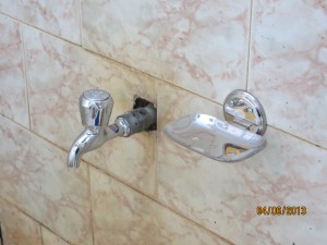 New taps and soap storage facilities for students