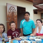 Lucy & Natalie with their Host Family in 2012