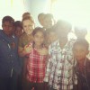 Becky with some of her students