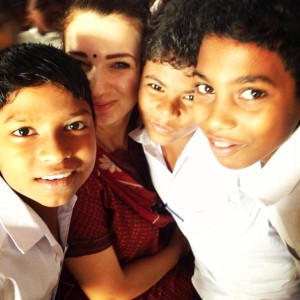 Ola with her students