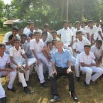 Bob with students in 2012