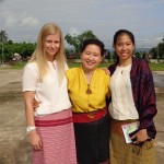 Vickie & Tata with their host Mother