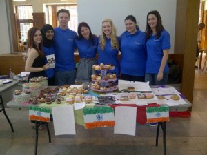 Edge Hill students running a cake sale in 2013