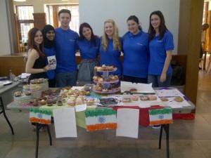 Edge Hill students running a cake sale in 2013